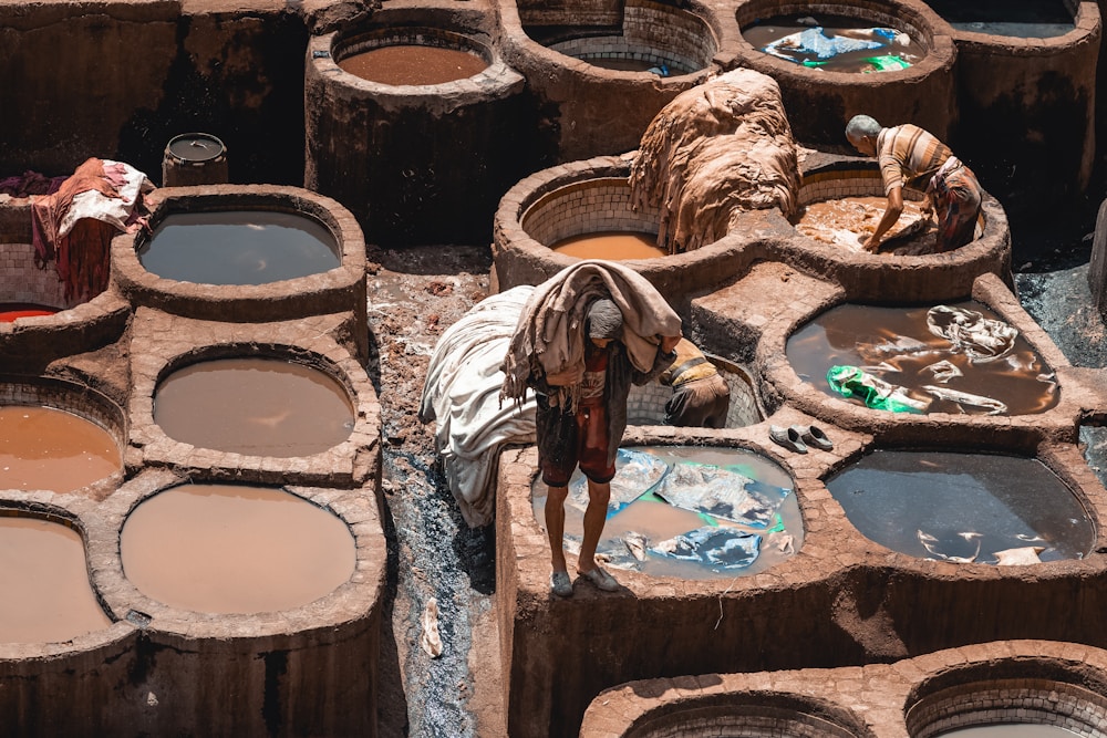 Traditional tanning vessels — generations-old leather craft tools